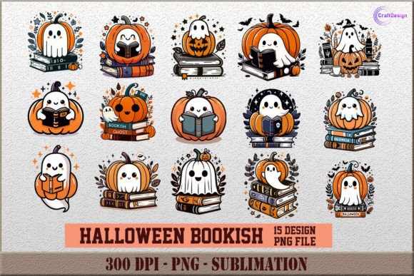 Download Cute Ghost Bookish PNG Halloween Clipart - Premium Resources