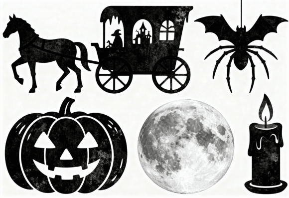 Download Halloween Elements Clipart Black - Halloween elements clipart Collection