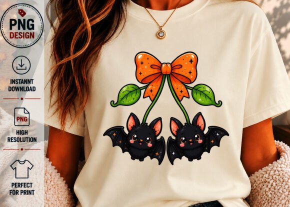 Download Cute Bat Cherries PNG Halloween - Premium Resources
