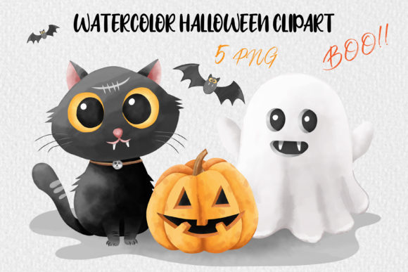 Download Watercolor Halloween Elements Clipart - Halloween elements clipart Collection