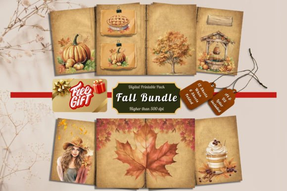 Download October Fall Pumpkin Spice Ephemera 14 - Premium Bundle